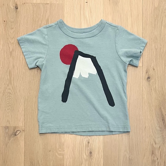 Tea Collection Baby Toddler Boys Mount Fuji Graphic Short Sleeve Tee Shirt - Picture 3 of 12